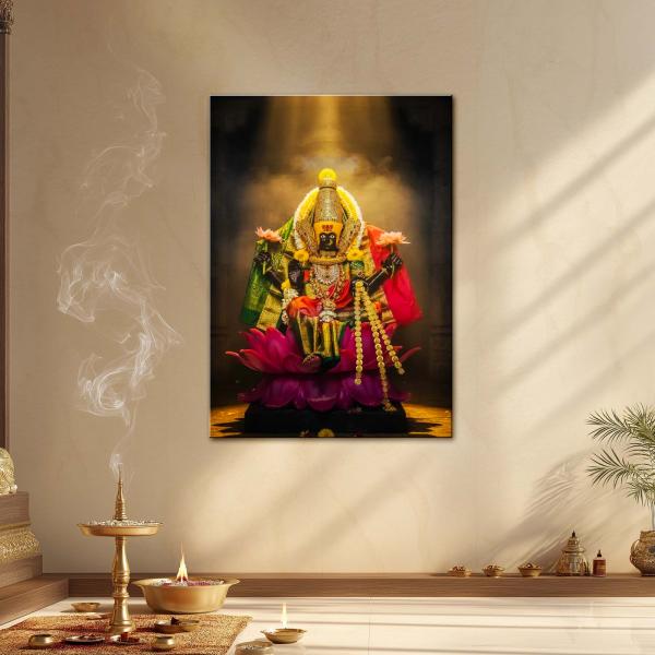 Maa Ambabai Mahalakshmi: The Eternal Queen of Prosperity & Power | Sacred Metal Poster