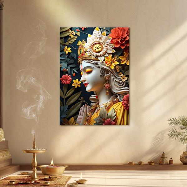 Shyam Sundar Krishna: The Eternal Soul of Divine Love & Serenity Metal Poster