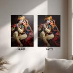 Shree Radha-Krishna: The Eternal Symphony of Divine Love | Celestial Metal Poster