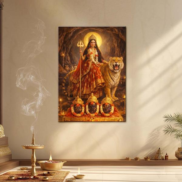 Maa Vaishno Devi: The Supreme Mother of Faith, Power & Fulfillment | Divine Metal Poster